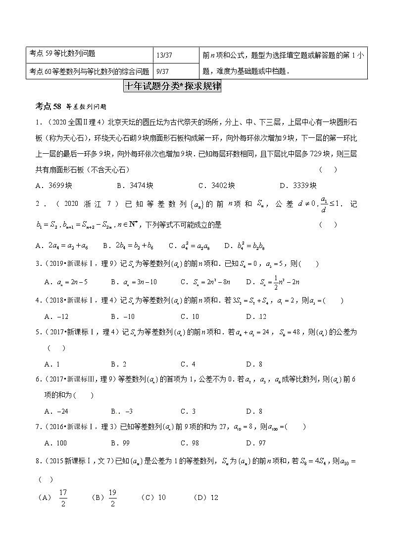 高中数学高考专题18 等差数列与等比数列（原卷版）第3页