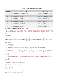 高中数学高考专题20 圆锥曲线的综合问题（解析版）