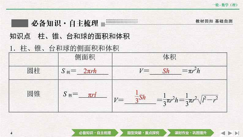 中考数学优化探究一轮复习（理数） 第7章  第2节　空间几何体的表面积与体积课件PPT04