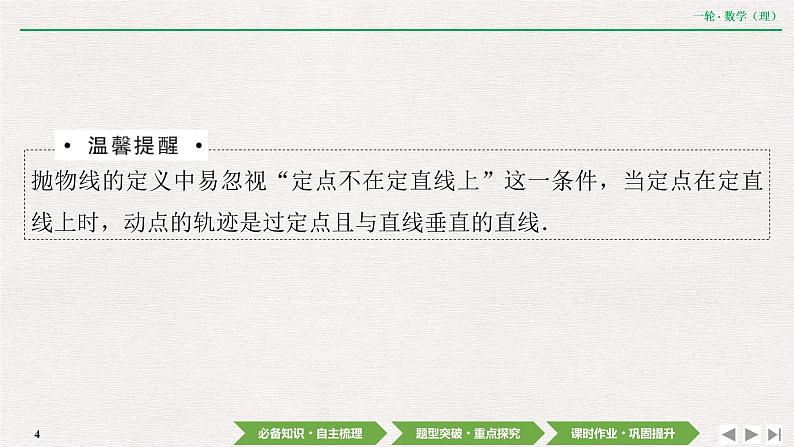 中考数学优化探究一轮复习（理数） 第8章  第6节　抛物线课件PPT第4页