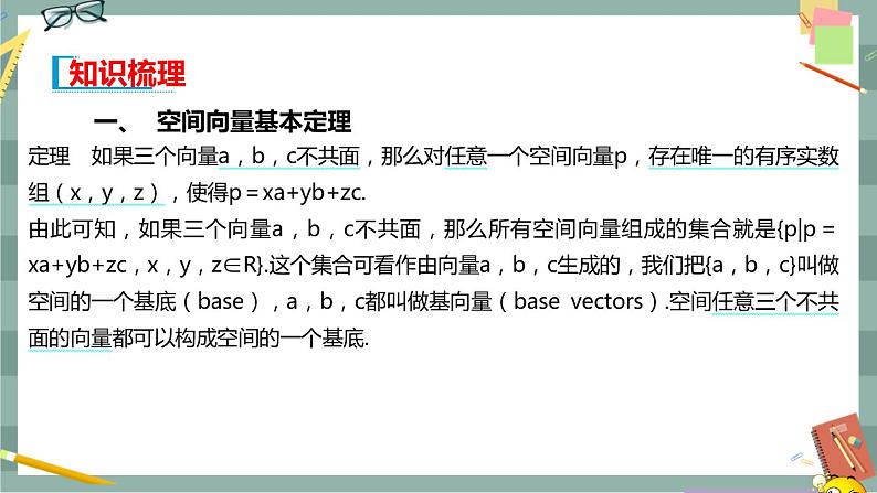 第一章-1.2 空间向量基本定理（课件PPT）第3页