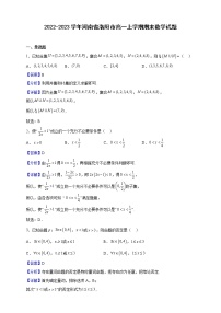 2022-2023学年河南省洛阳市高一上学期期末数学试题含解析