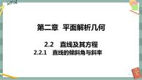 高中数学人教B版 (2019)选择性必修 第一册2.2.1 直线的倾斜角与斜率优秀课件ppt