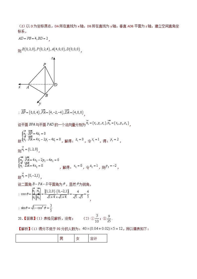 模拟卷01——【新高考专用】2023年高考数学考前冲刺模拟卷（参考答案）第3页