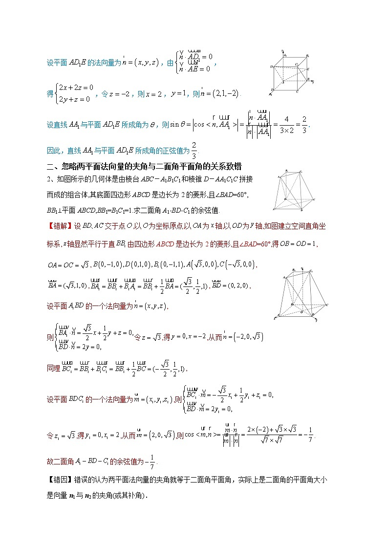 11  立体几何——【冲刺2023】高考数学考试易错题（新高考专用）（原卷版+解析版）02