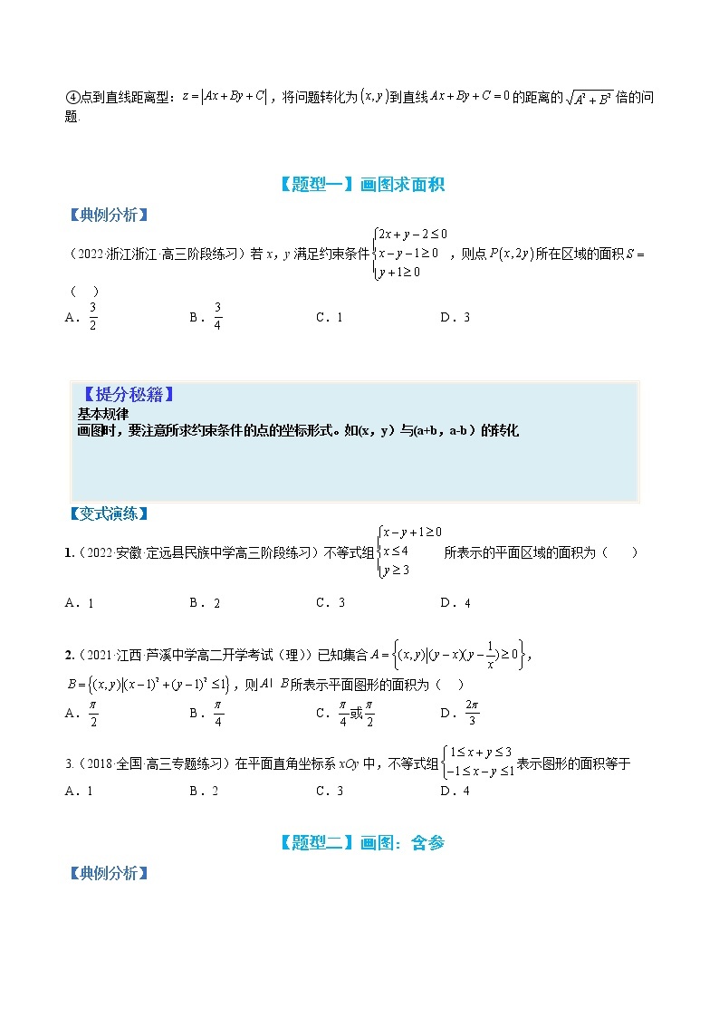 专题7-2 线性规划与不等式应用-高考数学一轮复习热点题型归纳与变式演练（全国通用）02