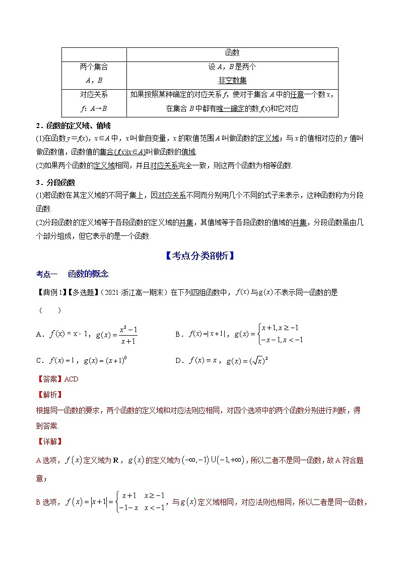 高考数学一轮复习 专题3.1  函数的概念及其表示（讲）02