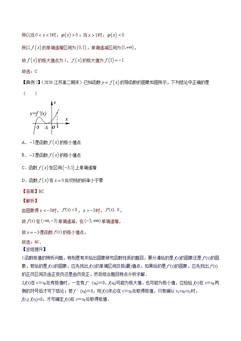 专题4.3   应用导数研究函数的极值、最值（讲）教师版第3页