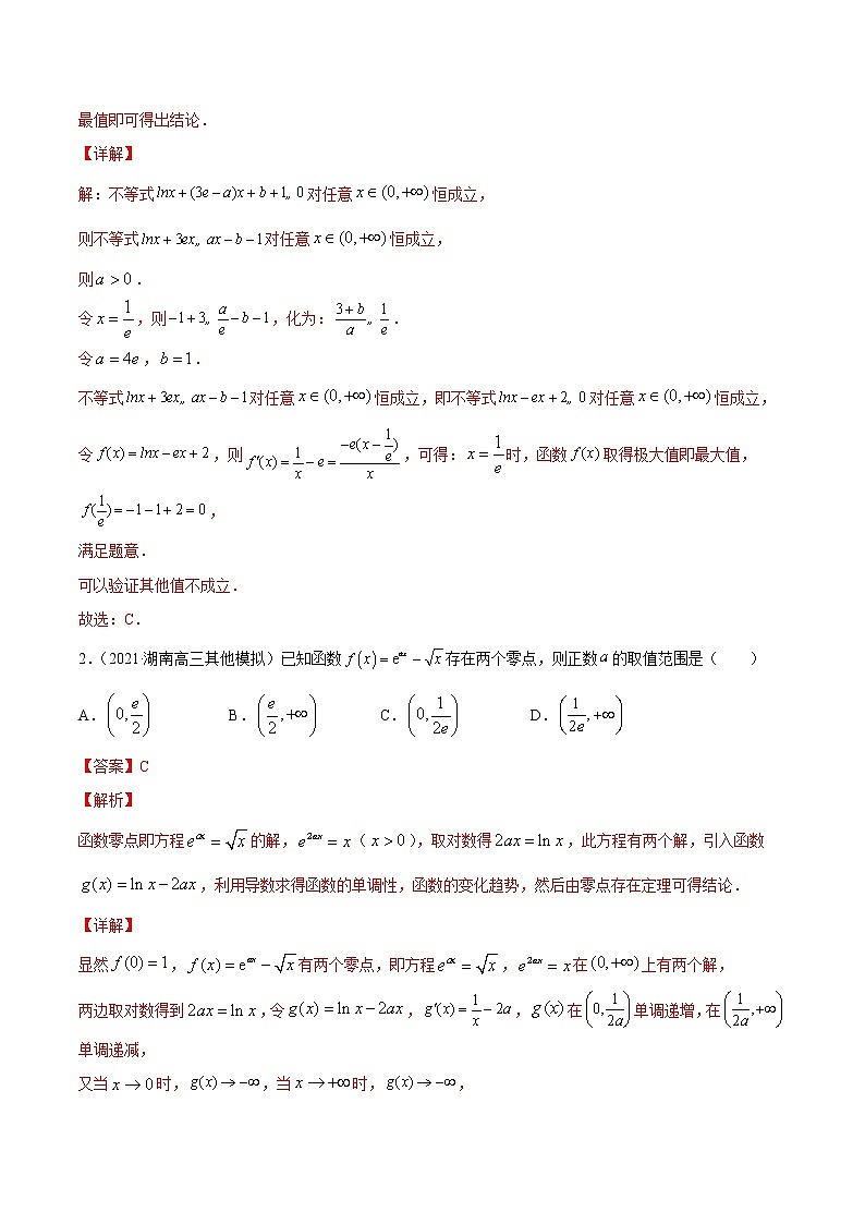 专题4.4   导数的综合应用（练）教师版第2页