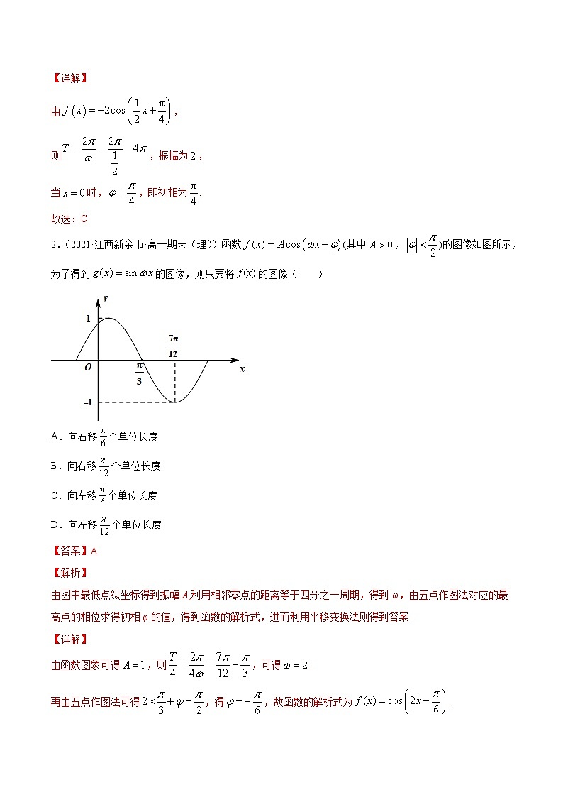 高考数学一轮复习 专题5.5   函数y＝Asin(ωx＋φ)的图象及其应用（练）02