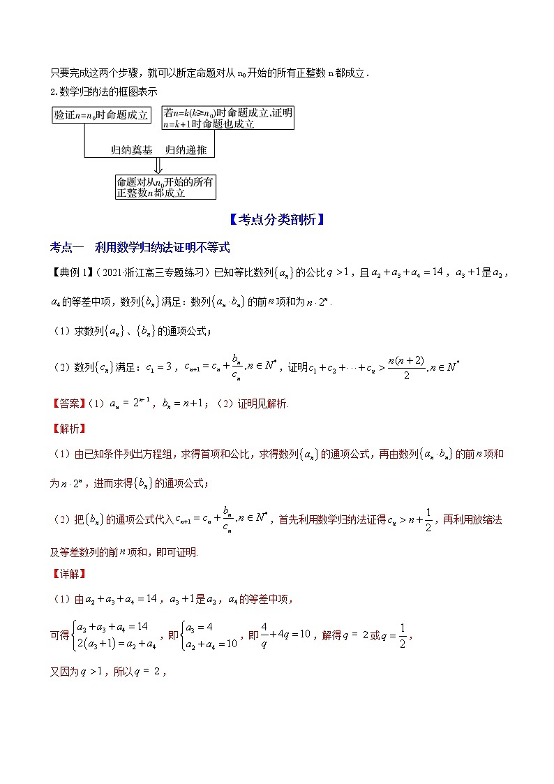 高考数学一轮复习 专题7.6   数学归纳法（讲）02