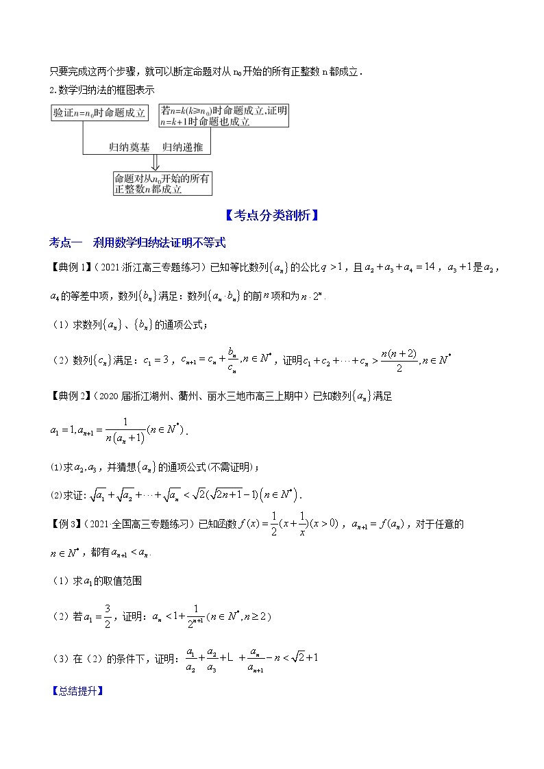 高考数学一轮复习 专题7.6   数学归纳法（讲）02