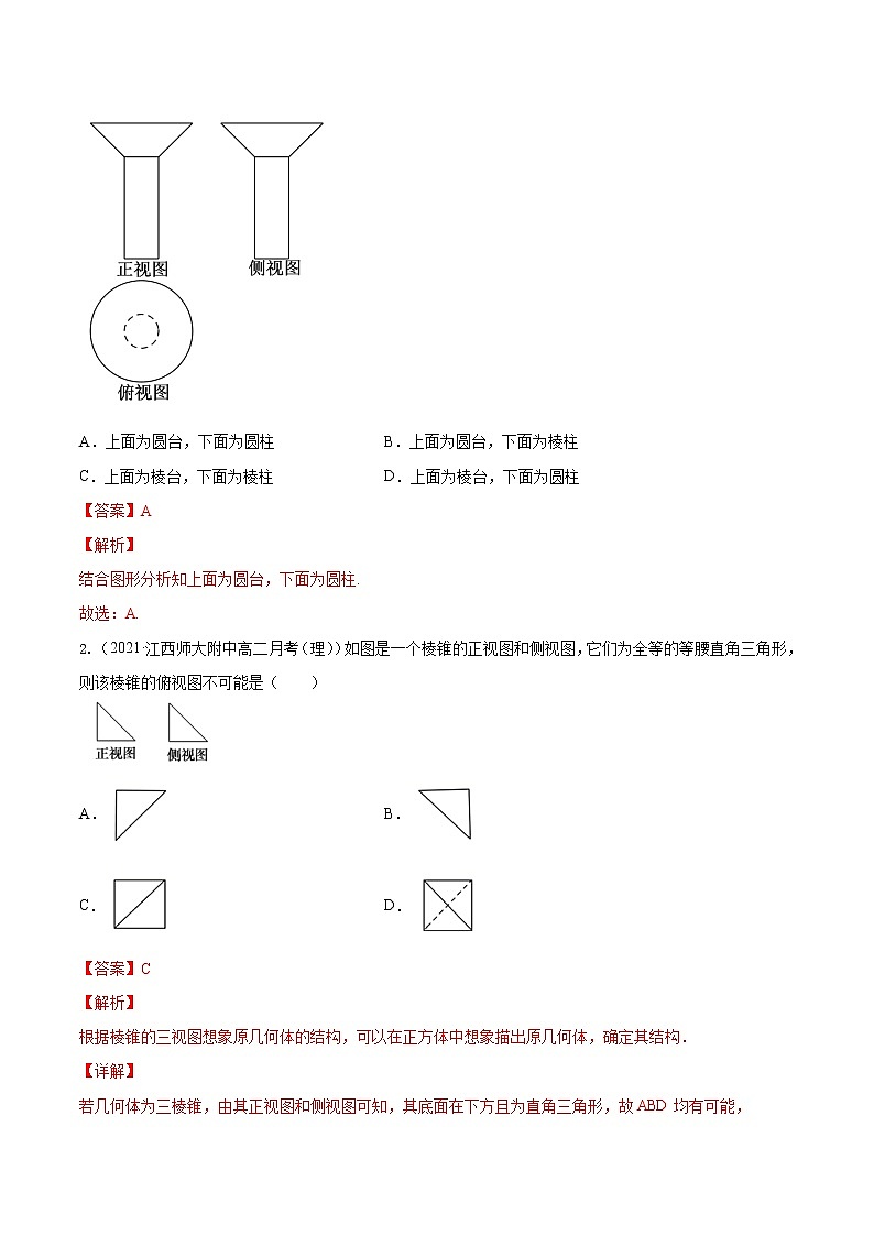 专题8.1   空间几何体及其三视图和直观图（练）教师版第2页