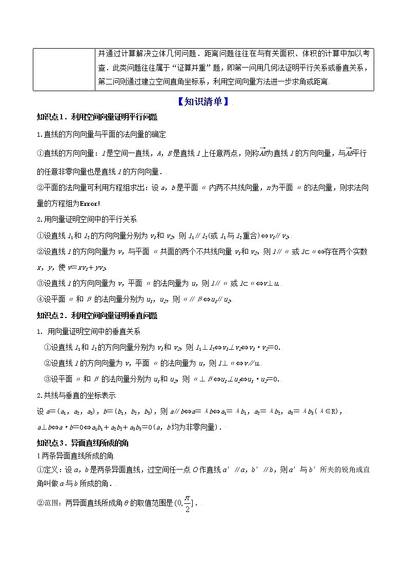 高考数学一轮复习 专题8.7   立体几何中的向量方法（讲）02