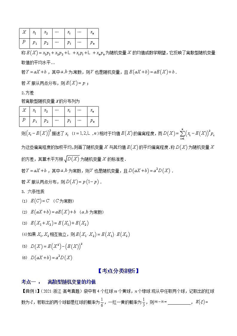 高考数学一轮复习 专题11.6   离散型随机变量的均值与方差（讲）02