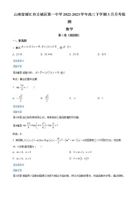 2023丽江古城区一中高三下学期3月月考试题数学含解析