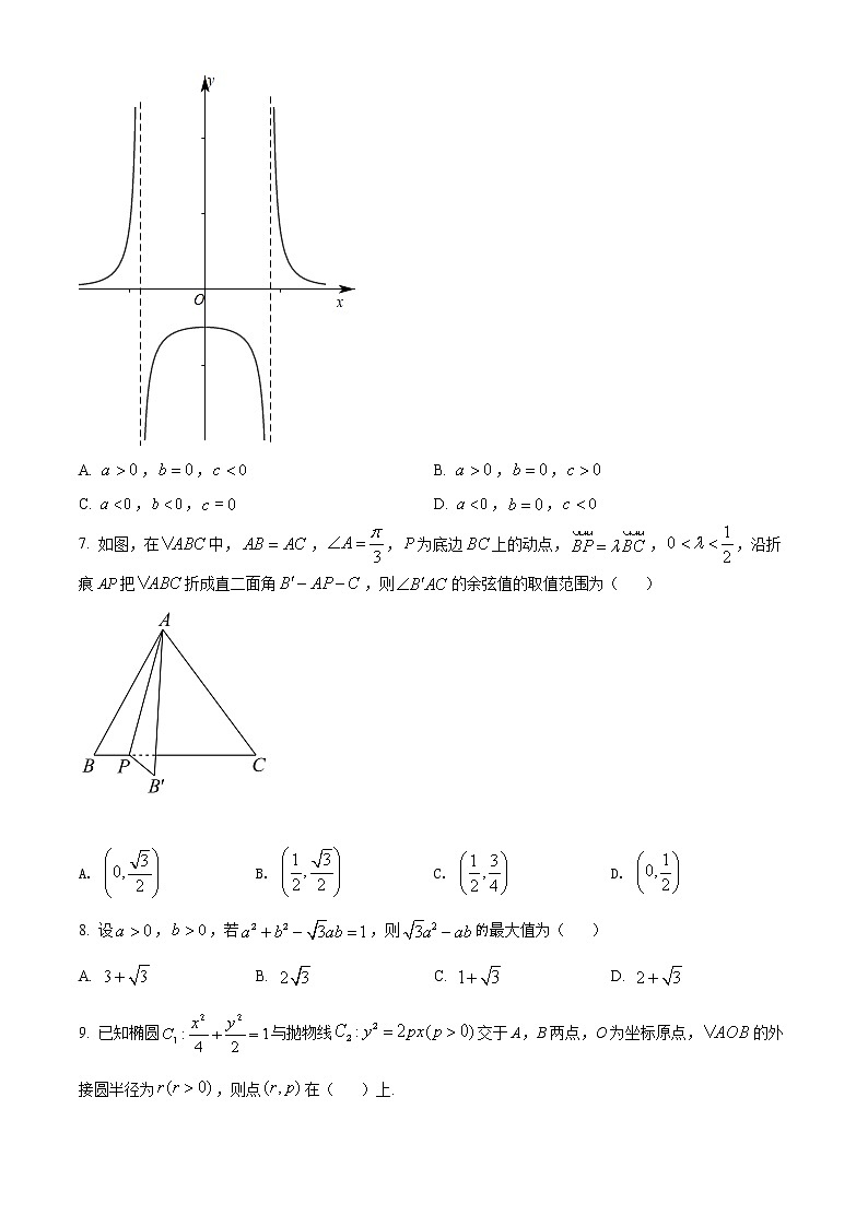 2022浙江省稽阳联谊学校高三下学期4月联考数学试题含解析03