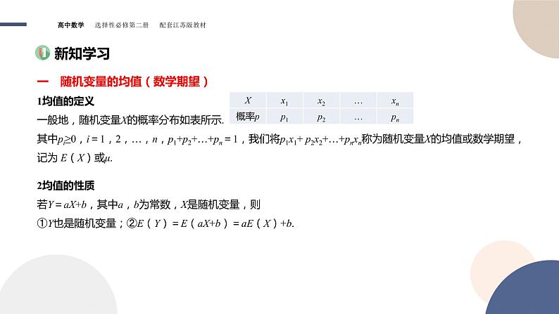 第8章-8.2 离散型随机变量及其分布列-8.2.2 离散型随机变量的数字特征（课件PPT）03