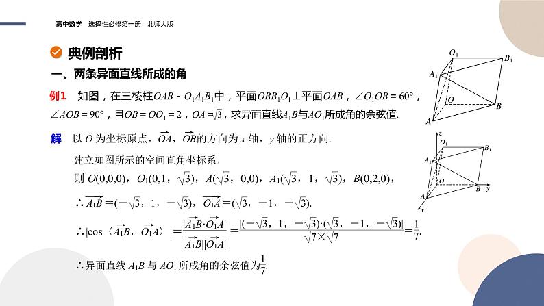 第三章-§4.3 用向量方法研究立体几何中的度量关系（第1课时）（课件PPT）08