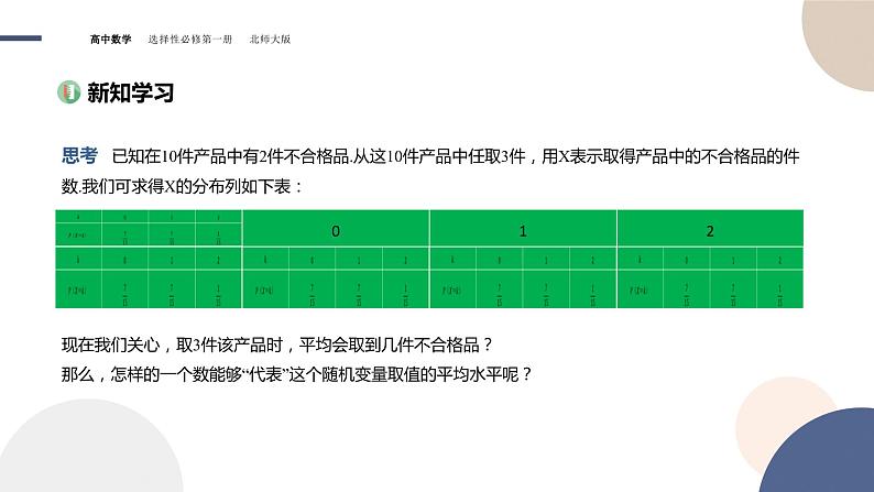 第六章-§3离散型随机变量的均值与方差-3.1离散型随机变量的均值（课件PPT）03