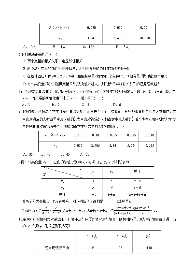 第七章  §3 独立性检验问题（同步练习含答案）02