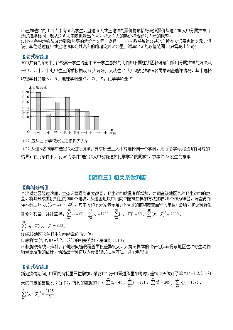 专题11-1 直方图、回归方程（线性与非线性）-高考数学一轮复习热点题型归纳与变式演练（全国通用）（原卷版）第3页