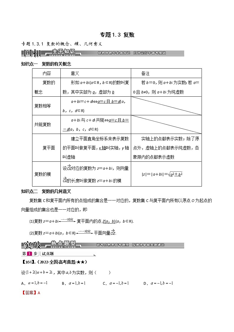 专题1.3 复数（解析版）第1页
