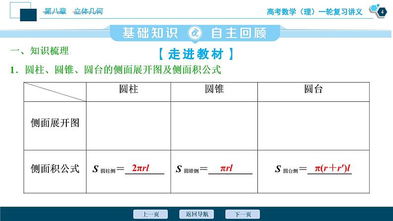高考数学（理）一轮复习课件+讲义  第8章 第2讲　空间几何体的表面积与体积05