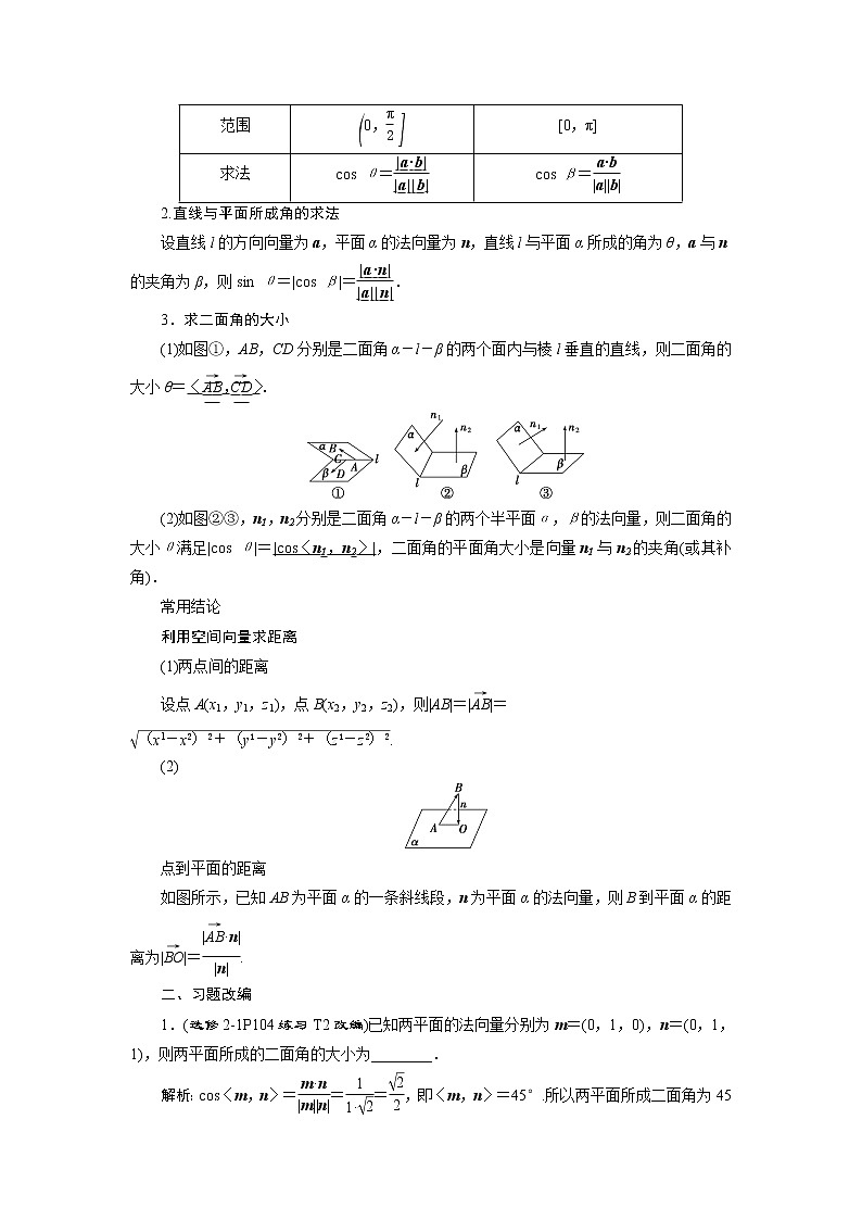高考数学（理）一轮复习课件+讲义  第8章 第7讲　立体几何中的向量方法02