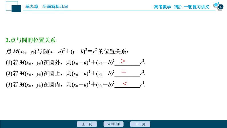 高考数学（理）一轮复习课件+讲义  第9章 第3讲　圆的方程06