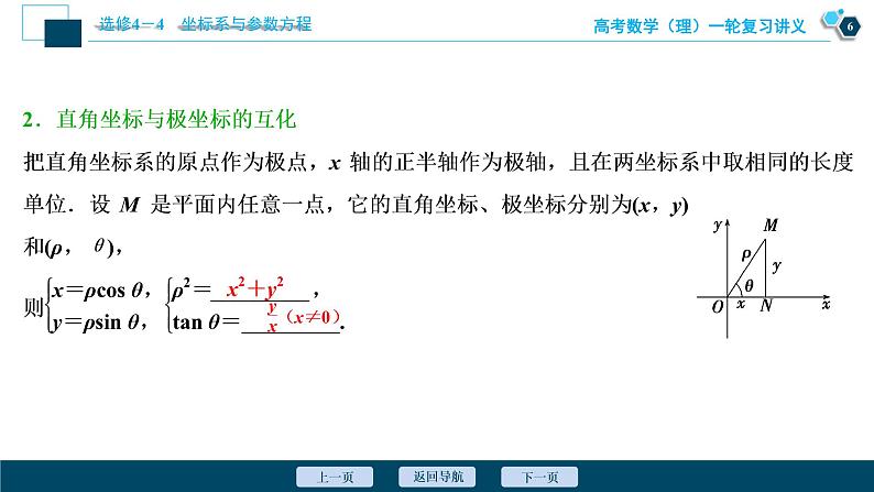 高考数学（理）一轮复习课件+讲义  选修4-4 第1讲　坐标系07