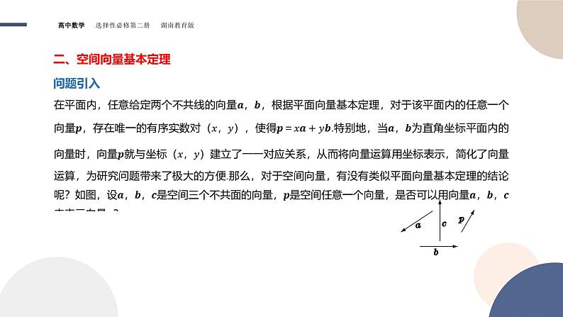 2.3.1 空间向量的分解与坐标表示（课件PPT）06
