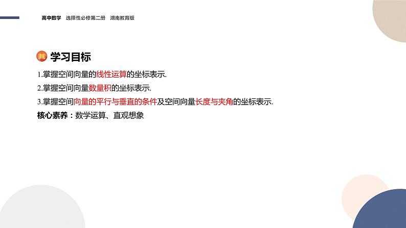 2.3.2 空间向量运算的坐标表示（课件PPT）第2页