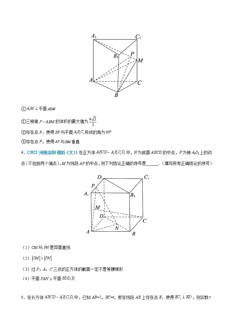 第29练 空间向量及其运算的坐标表示-高考数学一轮复习小题多维练（新高考专用）（原卷版）第3页