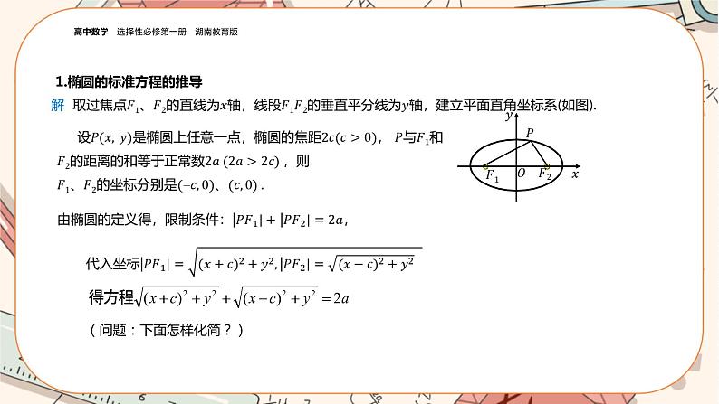 湘教版高中数学选择性必修第一册3.1 椭圆-3.1.1椭圆的标准方程（课件PPT）第6页