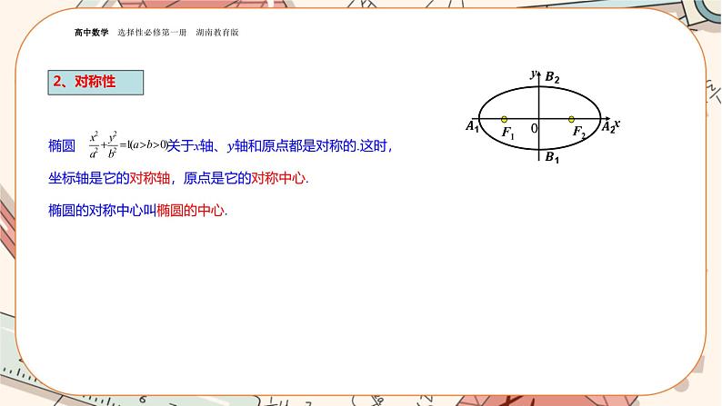湘教版高中数学选择性必修第一册3.1 椭圆-3.1.2椭圆的简单几何性质（课件PPT）第4页