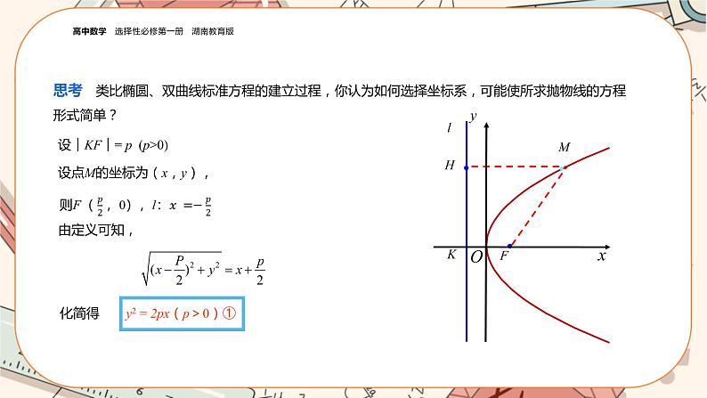 湘教版高中数学选择性必修第一册3.3 抛物线-3.3.1抛物线的标准方程（课件PPT）06