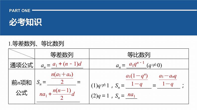 2023版考前三个月冲刺回扣篇　回扣3　数　列课件PPT第3页