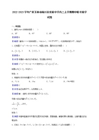 2022-2023学年广西玉林市陆川县实验中学高二上学期期中联考数学试题（解析版）