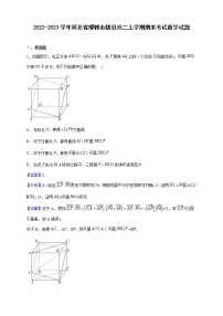 2022-2023学年河北省邯郸市魏县高二上学期期末考试数学试题（解析版）