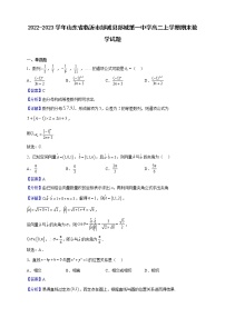 2022-2023学年山东省临沂市郯城县郯城第一中学高二上学期期末数学试题（解析版）