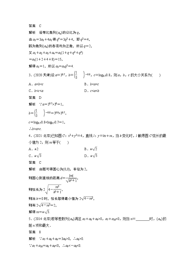 2023版考前三个月冲刺专题练　第30练　函数与方程思想第2页