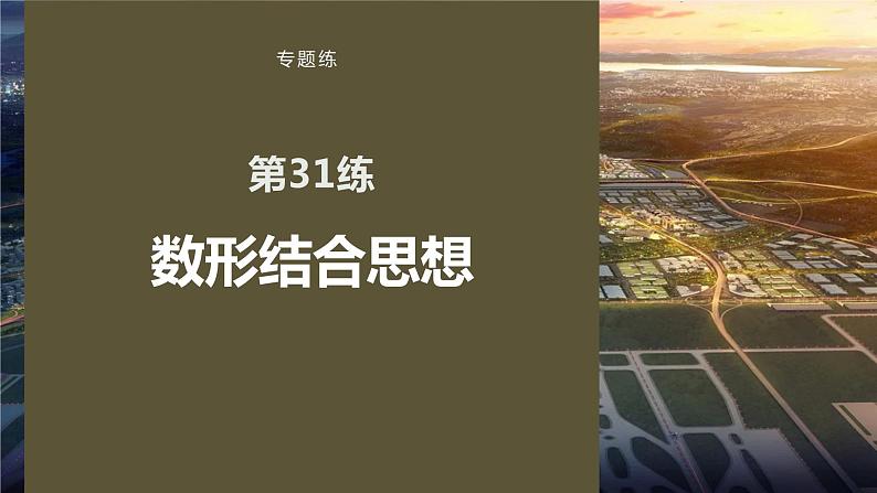 2023版考前三个月冲刺专题练　第31练　数形结合思想课件PPT01