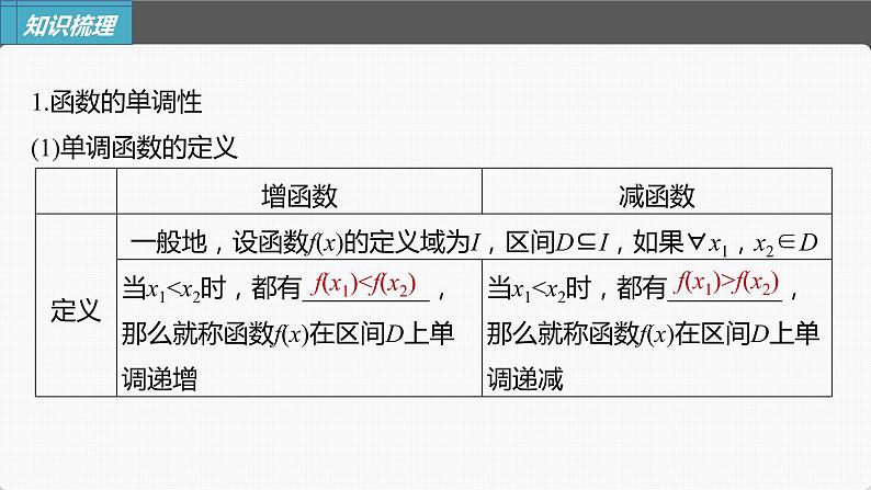 新高考数学一轮复习课件  第2章 §2.2　函数的单调性与最值第6页