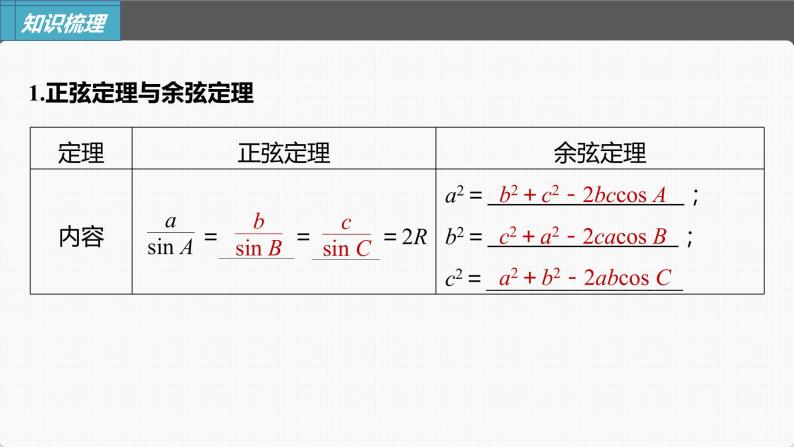 新高考数学一轮复习课件  第4章 §4.7　正弦定理、余弦定理06