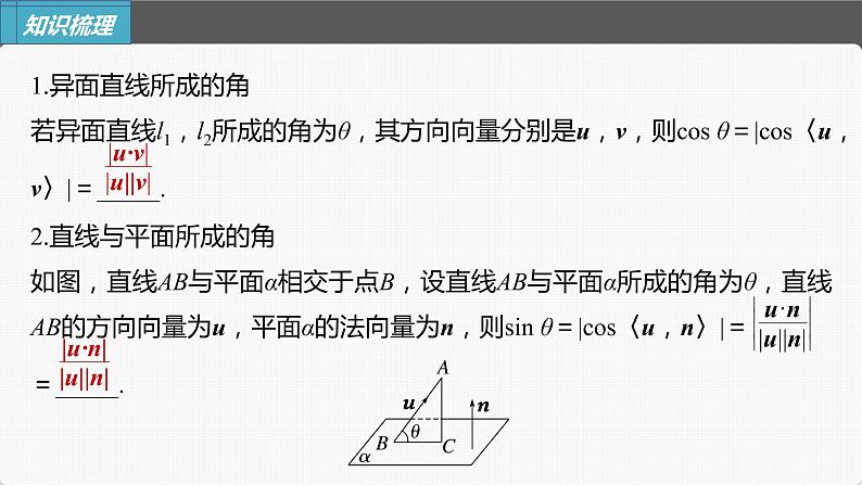 新高考数学一轮复习课件  第7章 §7.7　向量法求空间角05