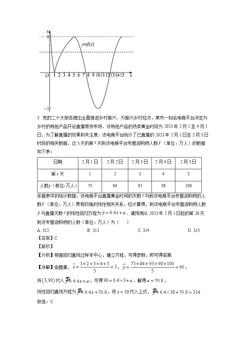 湖南省邵阳市2022-2023学年高三数学下学期二模试题  （Word版附解析）03