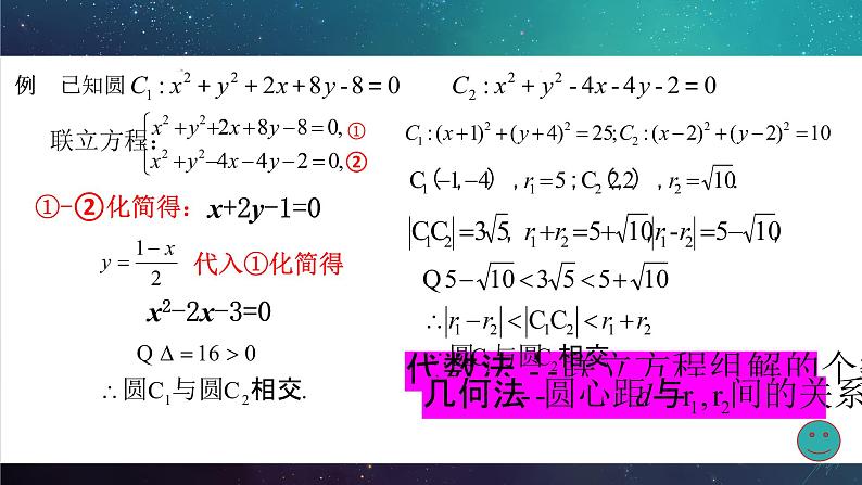 人教A版高中数学选择性必修第一册2-5-2圆与圆的位置关系课件06