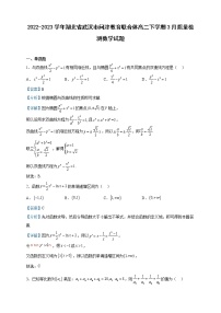 2022-2023学年湖北省武汉市问津教育联合体高二下学期3月质量检测数学试题含解析