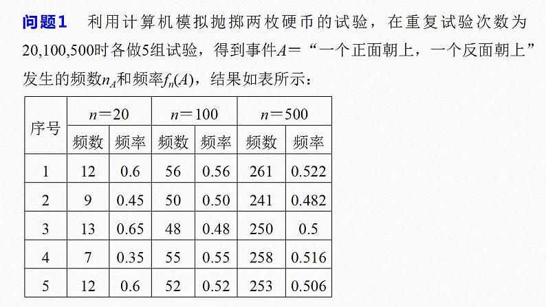 高中数学新教材必修第二册课件PPT    第10章 §10.3　频率与概率08